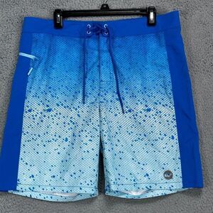 Vineyards Vines Swim Trunks Adult 34 Blue Ombre Drawstring Swimwear Board Shorts